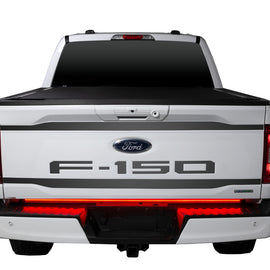 Putco 2024+ Ford F150 w/Factory LED Tail Light & OBS 60in Red Blade Tailgate Light Bar Plug-N-Play