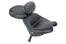 Load image into Gallery viewer, Mustang 04-09 Honda VTX1300C Wide Touring 2PC Seat w/Driver Backrest Studs - Black