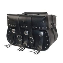 Load image into Gallery viewer, Willie &amp; Max Universal American Classic Straight Saddlebags (14.5 in L x 11.5 in W x 5.5 in H)-Black
