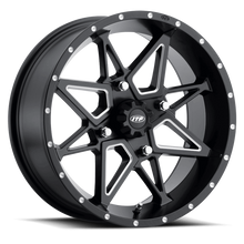 Load image into Gallery viewer, ITP Tornado 14X7 / 4x110 BP / 2+5 Offset Matte Black w/ Milled Accents Wheel