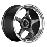 Konig Hyperspec 17x9 4x100 ET45 Anthracite Metallic Wheel w/ Mirror Machined Lip (Knurled Bead)