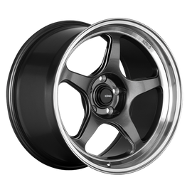 Konig Hyperspec 17x8 5x100 ET40 Anthracite Metallic Wheel w/ Mirror Machined Lip (Knurled Bead)