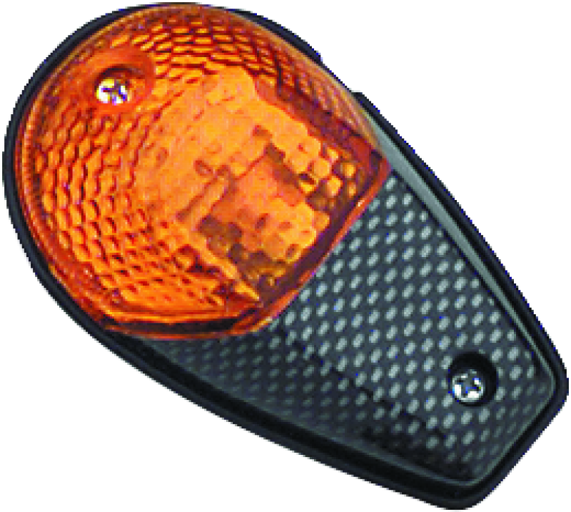 BikeMaster Universal Flush Mount Marker Light Carbon/Amber