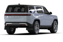 Load image into Gallery viewer, Rally Armor 22-24 Rivian R1S Black UR Mud Flap w/Light Blue Logo