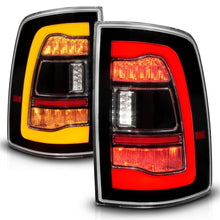 Load image into Gallery viewer, ANZO 09-18 Dodge Ram 1500 Sequential LED Taillights Black w/Switchback Amber Signal