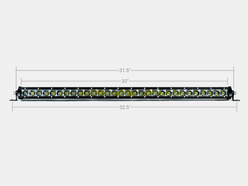 Cali Raised 32In Slim Single Row Led Bar Amber