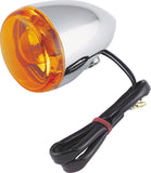 Bikers Choice Chrome Bullet Rear Turn Signal Single Filament Amber Replaces 67104-83 68977-00
