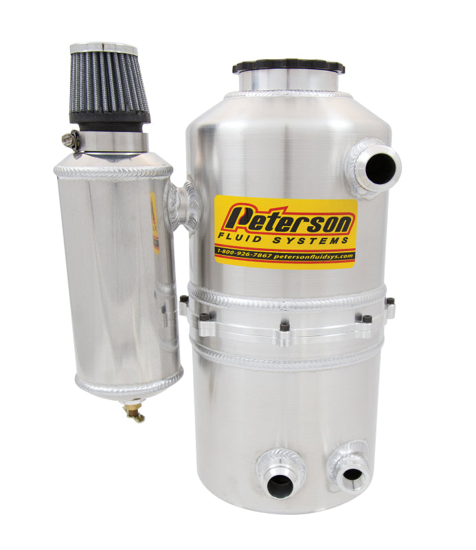 Peterson Fluid Systems Tank Drag 2.3 Gallon -12AN Single Return w/ Catch Can