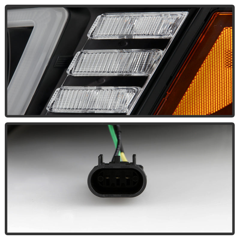 Spyder Peterbilt 325 2008-2019 Driver Side Projector Headlights - Black (PRO-YD-PB38600-L-BK)