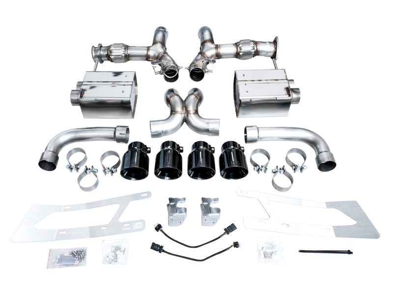 AWE 2023 C8 Corvette Z06 SwitchPath Cat-Back Exhaust - Diamond Black Tips