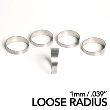 Load image into Gallery viewer, Ticon Industries 2.13in Titanium Pie Cut - 1.25D Tight Radius 1mm/.039in (5 Pack)