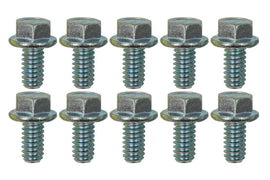 Moroso 1/4in-20 x .500in Serrated Zinc Flange Bolt  - 10 Pack