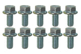 Moroso 1/4in-20 x .500in Serrated Zinc Flange Bolt  - 10 Pack