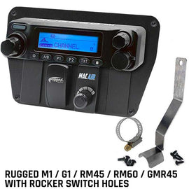 Rugged Radios Can-Am Commander Intercom/Radio Mount M1/G1/RM45/RM60/GMR45 w/Switch Holes