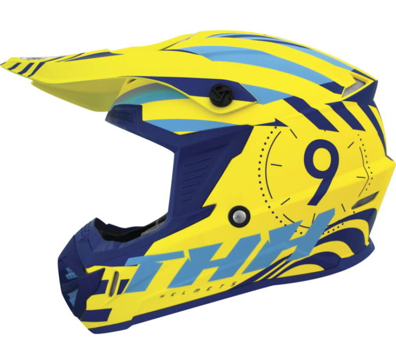 THH Helmets T730X Twister Yellow/Blue - Small