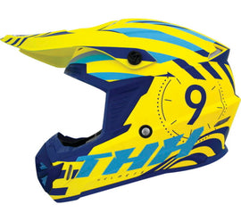 THH Helmets T730X Twister Yellow/Blue - Large