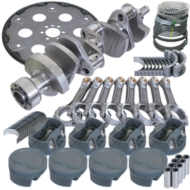 Eagle Chevy 350 1Pc 3.750in Crank 6.000in I-Beam Rod 4.060in Pistons 168 Tooth FP Balanced Assembly