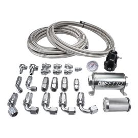 Deatschwerks X2 Series Pump Module -8AN Feed w/ -6AN return CPE Plumbing Kit for 92-00 Honda Civic