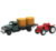 Load image into Gallery viewer, New Ray Toys 1941 Chevrolet Flatbed with Farm Tractor/ Scale - 1:32