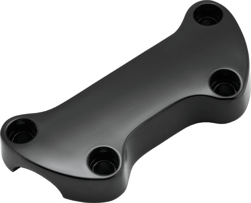 Bikers Choice 74-Up Black Plain Handlebar Clamp With 1in. Bars
