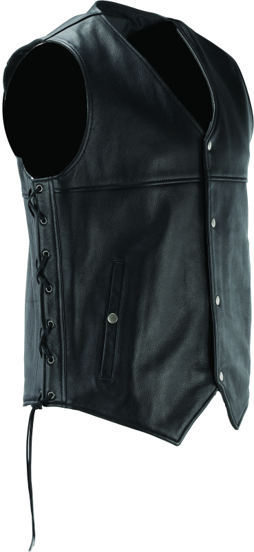 Kuryakyn Leather By River Road Old Skool Leather Vest Black - Large