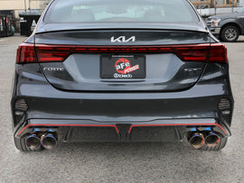 aFe 22-24 Kia Forte GT 1.6L 3in-2.5in 304 Stainless Steel Axle-Back Exhaust w/ Blue Flame Tips