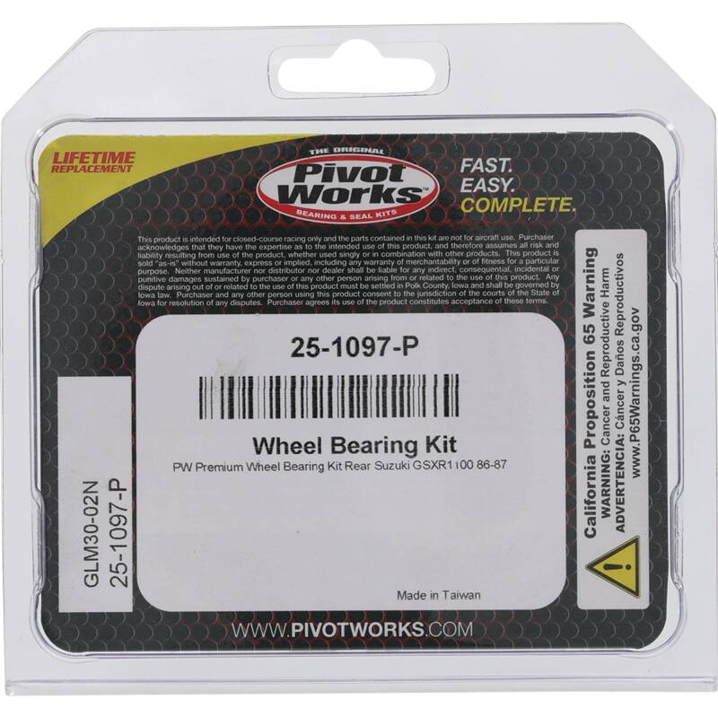 Pivot Works Suzuki Wheel Bearing Kit Premium Bearings