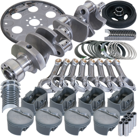 Eagle Chevy 350 1Pc 3.750in Crank 5.700in I-Beam Rods 4.060in Pistons 153 Tooth FP Balanced Assembly