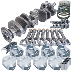 Eagle Chevy 350 1Pc 3.750in Crank 5.700in I-Beam Rod 4.030in Pistons Eagle 168 Tooth FP Bal Assembly