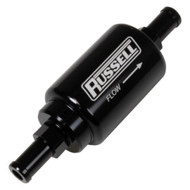 Russell 3/8 Male To 3/8 Male Barbed Fuel Check Valve - Black Anodized
