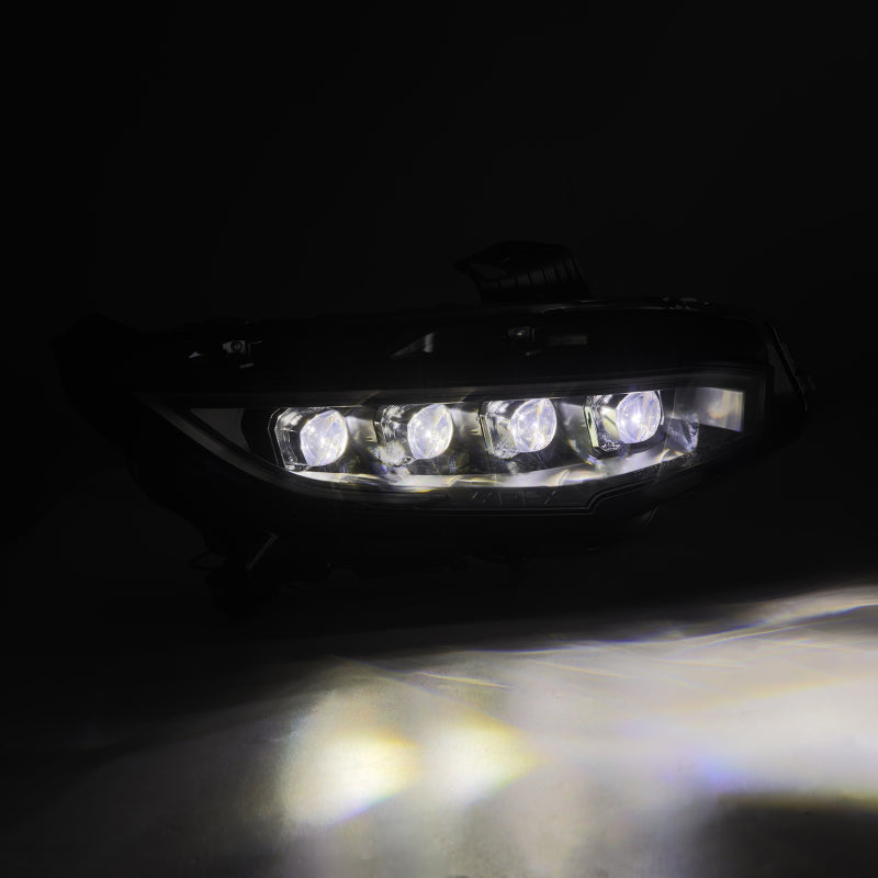 AlphaRex 16-21 Honda Civic NOVA-Series LED Proj Headlights Blk w/Activation Light & Seq.Sig / SB DRL