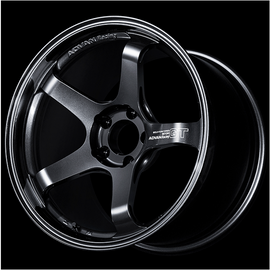 Advan RZII 17x8 +54 5x114.3 Racing Hyper Black and Ring Wheel