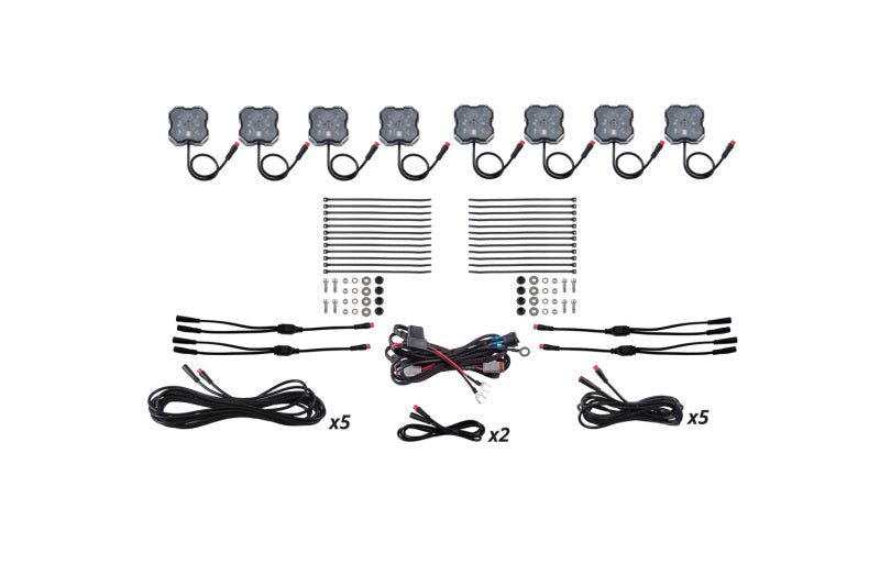 Diode Dynamics Stage Series RGBW LED Rock Light Kit (8-pack)