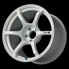Advan RG-4 17x8.0 / +48 Offset / 5x100 / 63mm Bore / Racing White Metallic and Ring