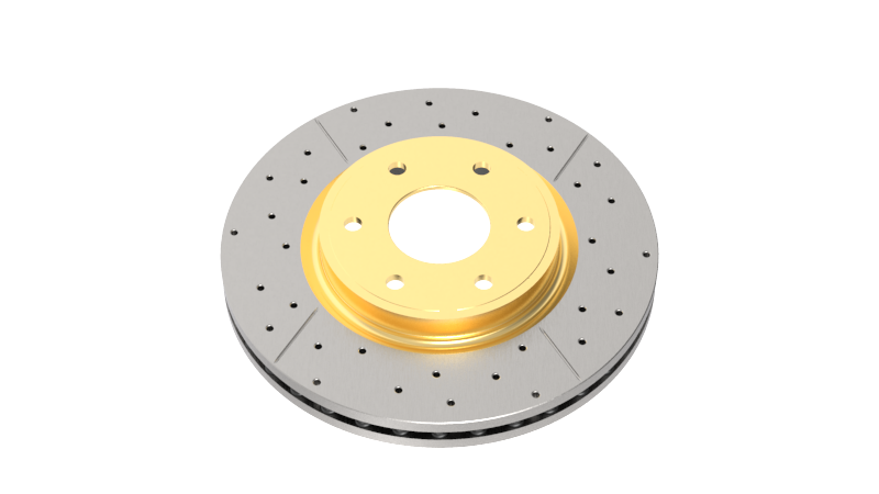 DBA 01-06 Jeep Wrangler Front Drilled & Slotted Street Series Rotor