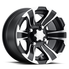 Load image into Gallery viewer, ITP SS 312 14x8 / 4x110 BP / 5+3 Offset Black w/ Machined Wheel