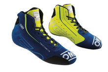 Load image into Gallery viewer, OMP TECNICA SHOES my2025 FIA 8856-2018 NAVY BLUE / CYAN SZ 47