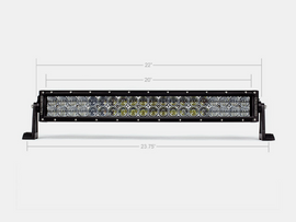 Cali Raised 22 Dual Row 5D Optic Osram Led Bar - Spot