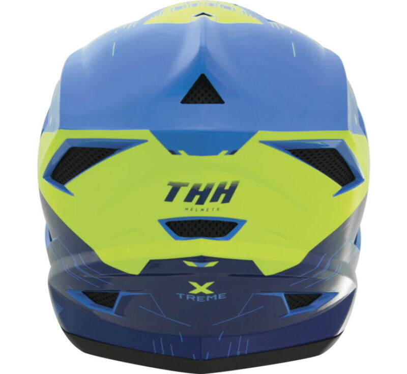 THH Helmets T-42 BMX Xtreme  Blue/Yellow Youth - Small