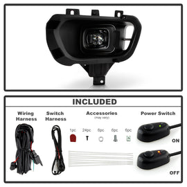 Spyder 19-23 Ford Ranger Full LED OEM Style Fog Lights w/ Switch - Clear (FL-FR19-LED-C)