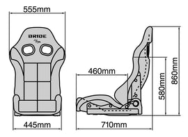 Bride Cusco Stradia III +C FRP-Silver/Black Shell Stan. Cushion *No Cancel/Returns*