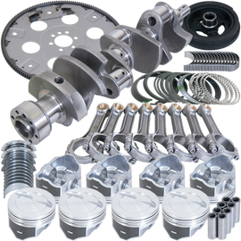 Eagle Chevy 350 1Pc 3.750in Crank 5.700in I-Beam Rods 4.060in Pistons 168 Tooth FP Balanced Assembly