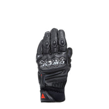 Load image into Gallery viewer, Dainese Carbon 4 Short Leather Gloves Black/Fluorescent Red - 2XL