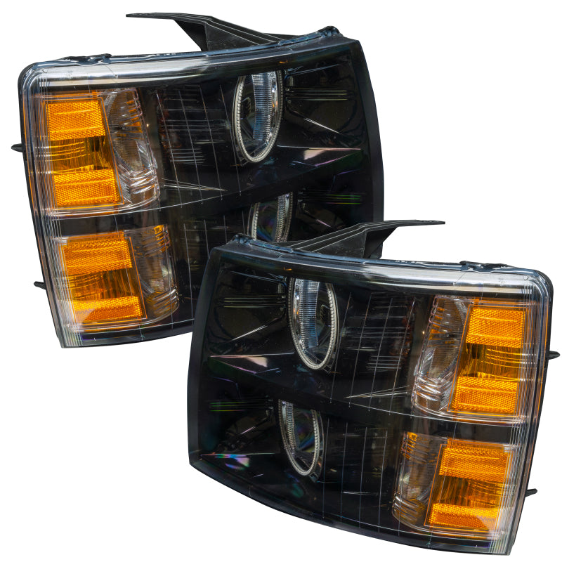 Oracle Lighting 07-13 Chevrolet Silverado Assembled Halo Headlights Round Style -Blue SEE WARRANTY