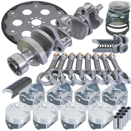 Eagle Chevy 350 1Pc 3.750in Crank 5.700in I-Beam Rod 4.060in Pistons Eagle 168 Tooth FP Bal Assembly