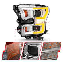 Load image into Gallery viewer, ANZO 15-17 Ford F-150 Chrome LED Projector Plank Style DRL w/Initiation Light Halogen Models