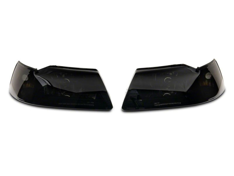 Raxiom 99-04 Ford Mustang Axial Series OEM Style Replacement Headlights- Blk Housing (Smoked Lens)