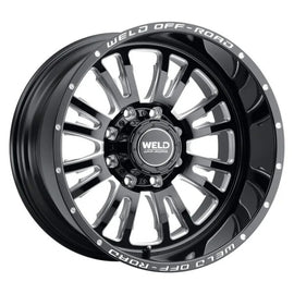 Weld Slingblade 20x9 / 8x170 BP / 0 Offset / 5 BS / 125.1 Bore Gloss Black Milled Wheel