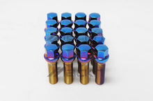Load image into Gallery viewer, Wheel Mate Mevius 17 Hex 14x1.25 40mm Cone 60 Deg Tap Blue Neon Lug Bolt - Set of 20