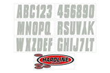 Hardline Boat Lettering Registration Kit 3 in. - 350 Silver Solid